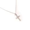 Les Trésors De Lily [J6289] - White 'Cross' Crystal Necklace