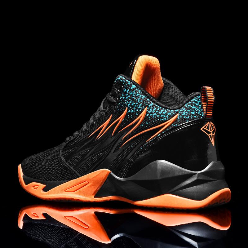 Nové basketbalové boty pro muže Prodyšné odpružení Neklouzavé Outdoorové sportovní boty Posilovna Trénink Atletické basketbalové tenisky Ženy