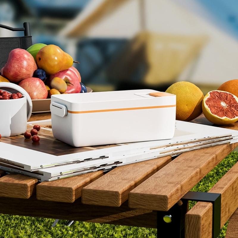 Practical Lunch Box 3200mAh Food Box Self Warming Food Storage Box 304Stainless Steel Texture for Various Setting