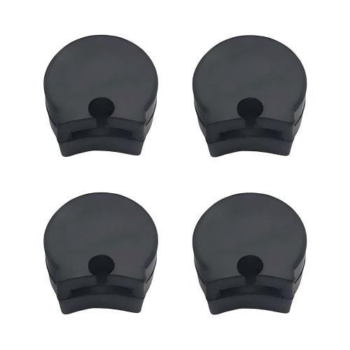 Set of 4 Black Clarinet Thumb Rests, Durable and Comfortable Woodwind Instrument Parts, Rubber Thumb Rest Strap, Supports Comfortable Playing and Redu