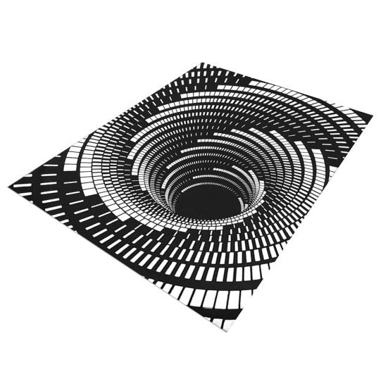 3D Optical Illusion Floor Mat Non-Slip Stable Design Water Absorbent Floor MatStunning Burrow Visual Effect Rug Living Room Bedroom Decor