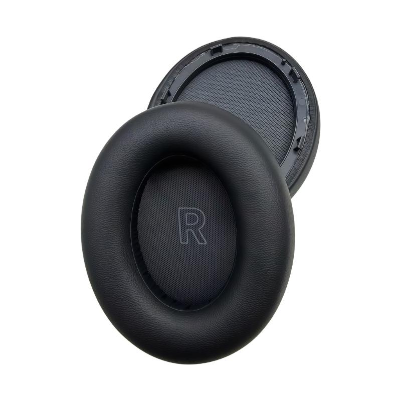 

1 Pair Protein Leather Gaming Earpads Breathable Earmuffs Enhances Sound For BH1 NC Lite AI Headphone серый
