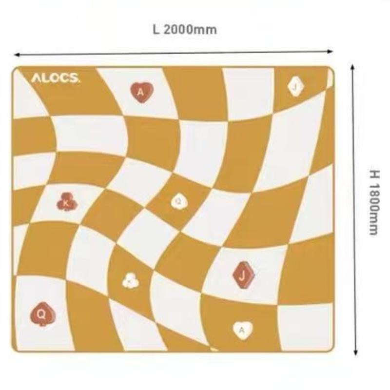 Alocs 200×180cm Thick Camping Mat - Waterproof Aluminum Bottom & Machine Washable, Portable Picnic Mat with Carry Bag Skin-Friendly