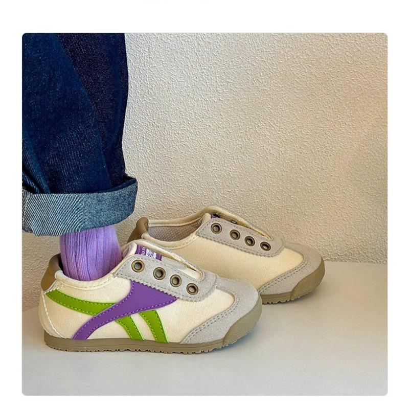 Kids Color Block Slip On Casual Sneakers 22 фиолетовый