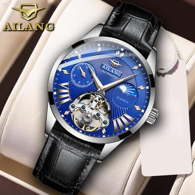 AILANG Watch Men's Automatic Mechanical Men's Watch Waterproof Hollow Watch