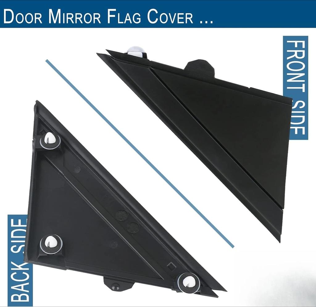 Door Mirror Flag Cover Molding Left Driver&Right Passenger Side Compatible For Fiat 500 2012-2019 Replaces 1SJ85KX7AA 1SD00KX7AA