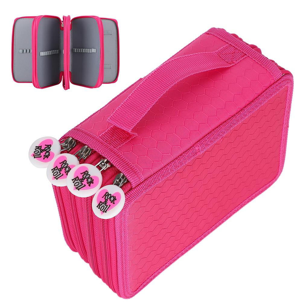 Pencil Case Pen Bag Pouch Large Capacity Multilayer Pencil Organizer Rose
