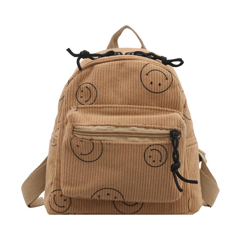 Schoolbag Korean Version Casual Niche Design Simple Retro Spring Solid Color Japanese Women's Backpack Student Schoolbag Women's Backpack