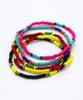 Bonbeau lebendige Farbkombination Perlenarmband Mehrlagiges Rocailles-Armband 5 Farben