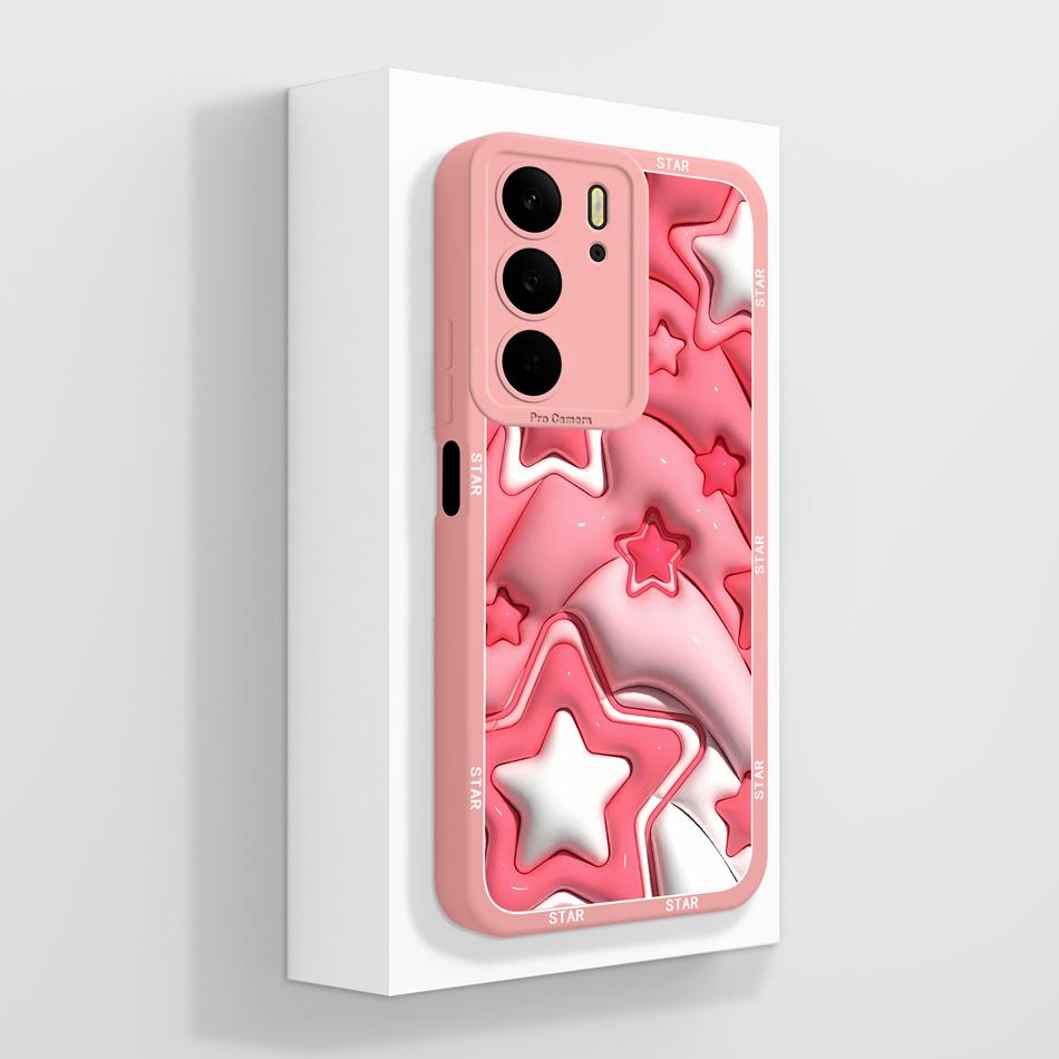 For Realme C75 C75X C73 C71 Case Painted Flowers Soft Liquid Silicone Back Cover For Realme C 75 Full Protection Phone Bumper