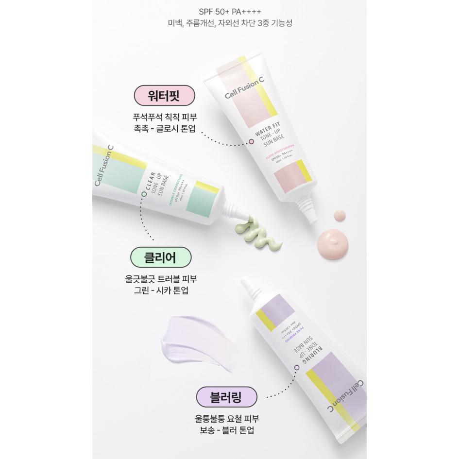 Cell Fusion C Tone-Up Sonnenbasis 40 ml SPF50+ PA++++ (Wasser Fit, Klar, Bluring)