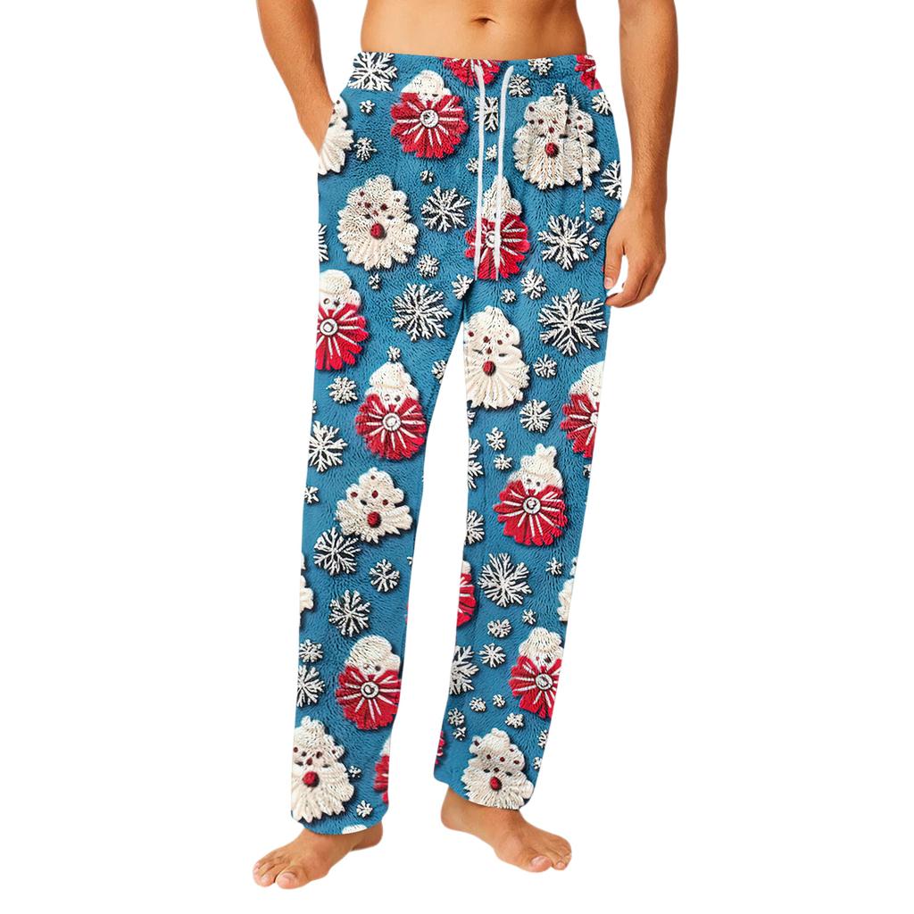 Erkek Büzgü Cepli Flanel Pantolon Ev Giyimi Pijama Pantolonu