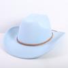 Beliebte europäische und amerikanische Mode OL-Stil einfarbiger Cowboyhut Herren und Damen High-End Zylinder Jazzhut Filzhut