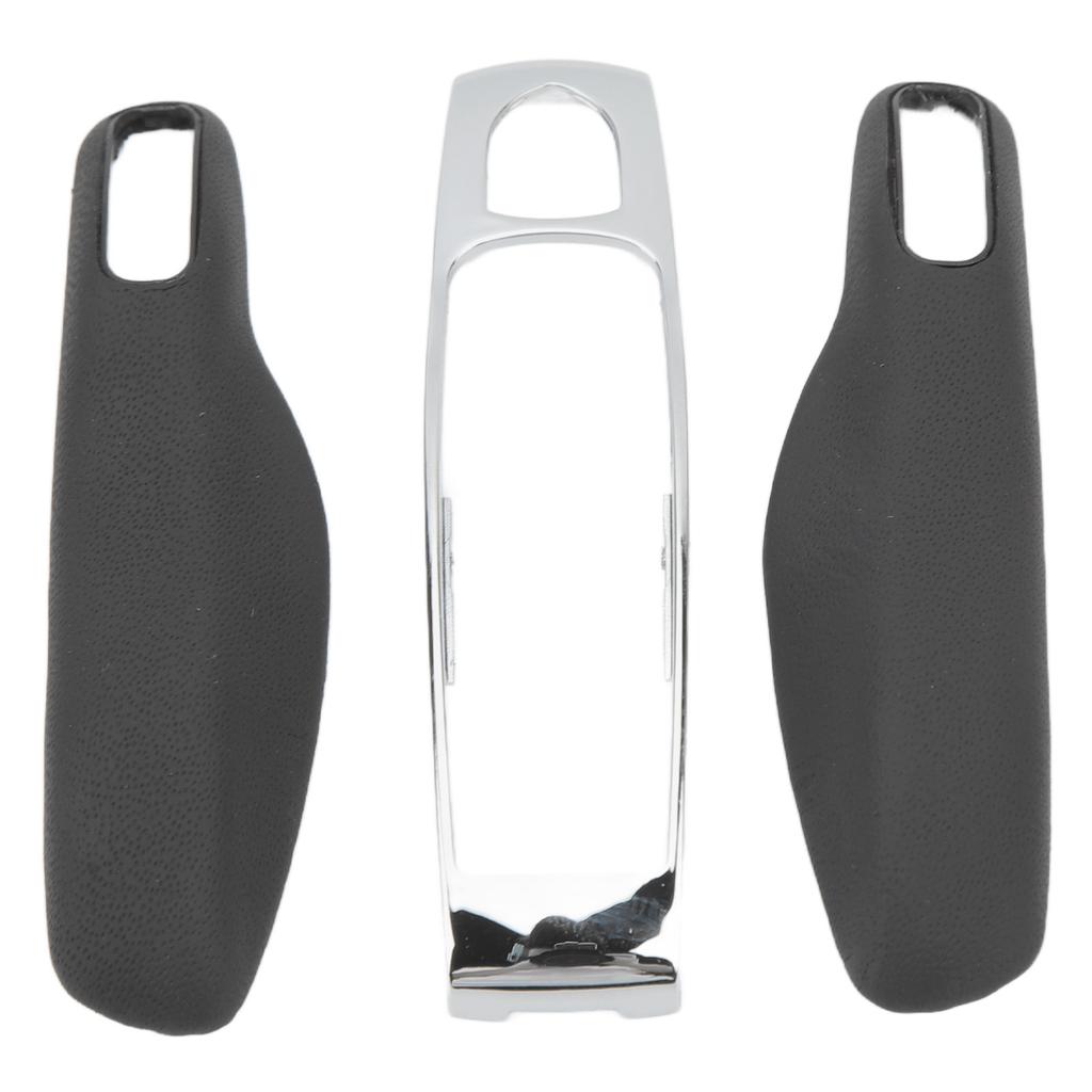 Remote Control Key Shell Black Leather Surface Dustproof Case Shell Cover Replacement For Panamera