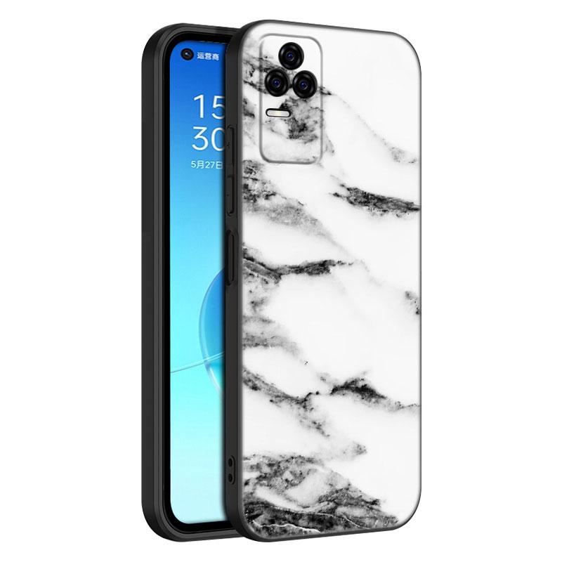 Xiaomi POCO F2 F3 M2 M3 M4 X3 X4 Pro NFC F4 GT 5G F1 X2 C3 C31 C40 M5S için Siyah ve Beyaz Mermer Telefon Kılıfı TPU Siyah Kapak