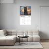 Cosmic 2025 Cat Calendar Fashion Spiral Living Room Wall Decoration Calendar