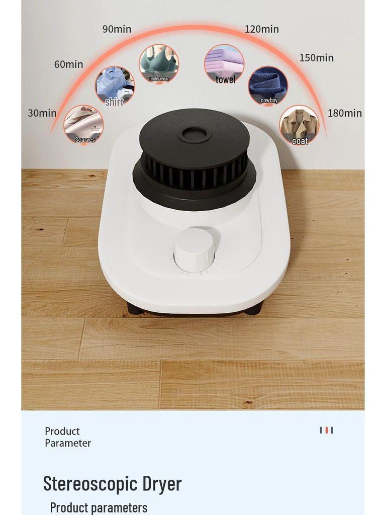 Compact Double-Layer Quick-Dry Clothes Dryer Wardrobe with Large Capacity for Rental Rooms