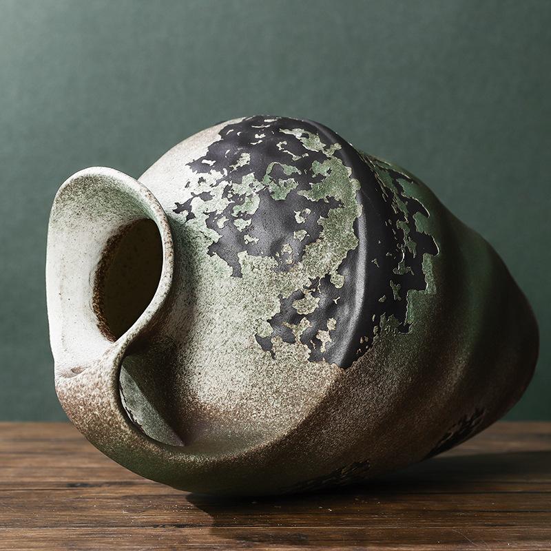 Ceramic Vase Coarse Earthenware Pot Flower Vase Flower Arrangement Accessories Ceramic Handicrafts Home Decoration Flowerpot