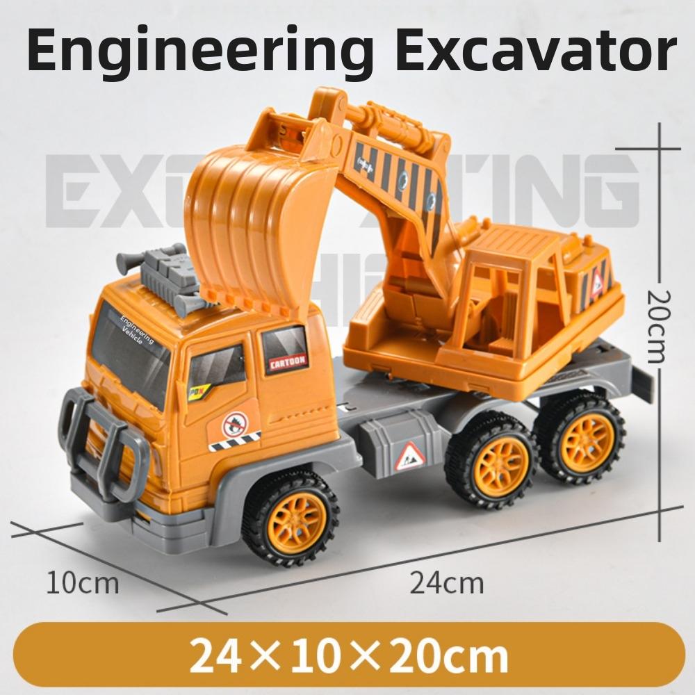 4 Styles Inertia Engineering Car Toy Plastic Excavator Model Tractor Toy  Children Gift