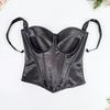 Acetate Satin Satin Inside with Sling Tube Top Underwear Outside Wearing Nordic Style Gathering Beautiful Back Closing Milk Fish Bone Bra