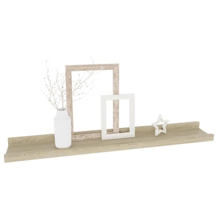VidaXL Étagères murales 2 pcs Chêne Sonoma 60x9x3 cm