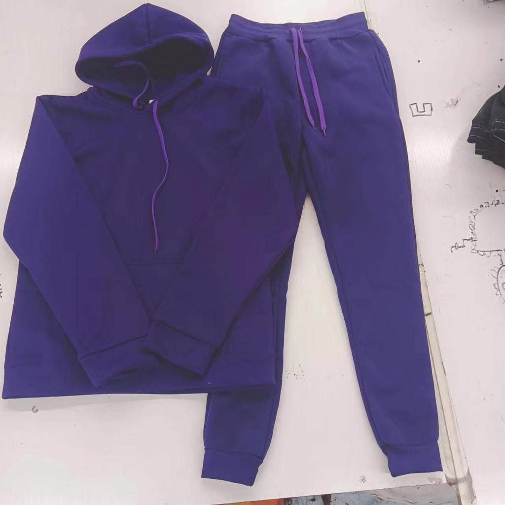 Pánské sportovní tepláky s kapucí Unisex dvoudílné běžecké oblečení svetr s dlouhým rukávem mikiny s kapucí sada mikina + tepláky