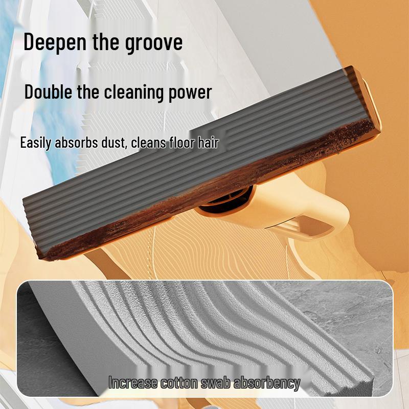 Compact Handheld Sponge Mop for Car, Desktop, and Bathroom - Absorbent & Wash-Free