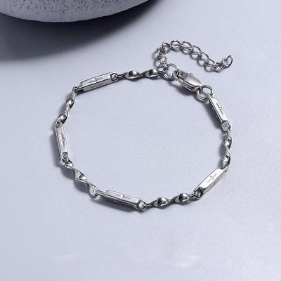 Brățară Unisex Articulație Bambus Mobius Lanț Simplu High-end Oțel Titanic Inoxidabil Versatilă Bijuterii Trendy cuplu