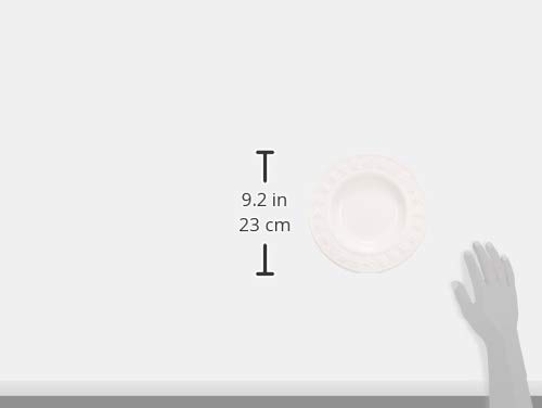 [Officially Imported] Wedgwood Festivity Ivory Pair Soup Plates, 23cm, Wedding Gift, 1054020