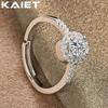 925 Silver Flower Crystal Adjustable Ring Charm Accessories For Women Jewelry