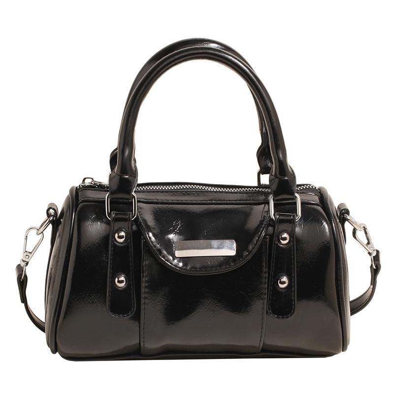 Burgundy Mini Top-handle Bags For Women Bright PU Leather Pure Color Shoulder Crossbody Bags 2026 Latest Luxury Designer Handbag