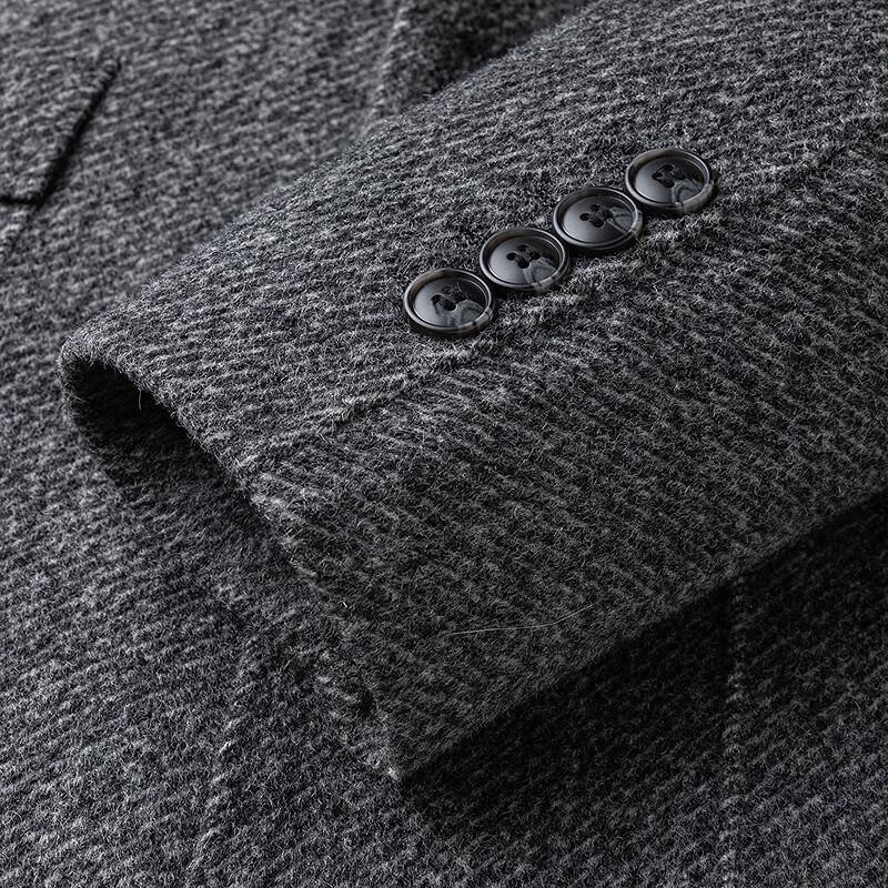 FAPAI Men's Mid-Length Wool Blend Overcoat