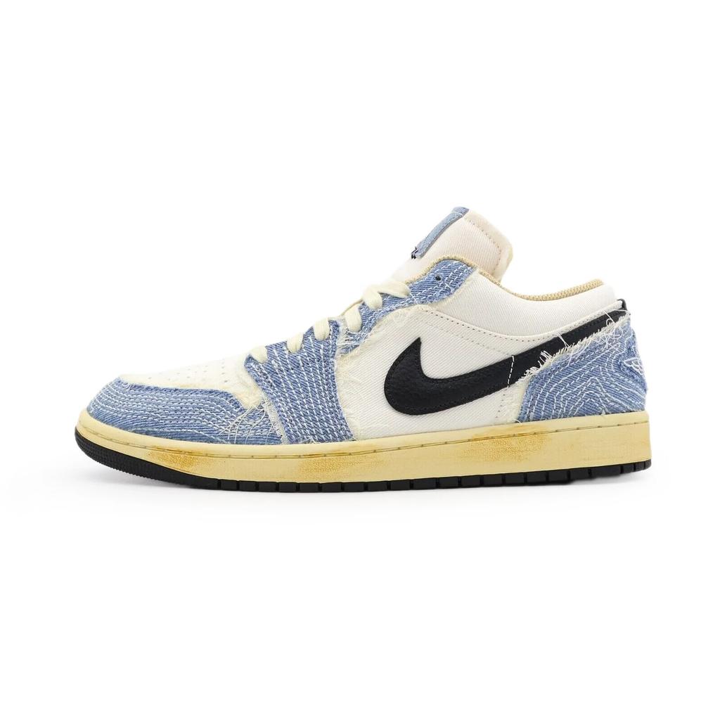 FN7670-493 Nike Air Jordan 1 Low SE World Make Japan Sashiko Denim Marfil (de los hombres)