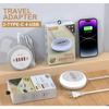 PD 50W Multi-Port-Ladegerät Typ C Schnellladung EU US Stecker Wandladegerät 6-Port USB Schnell-Handyladegerät mit Touch-LED/ Fülllicht