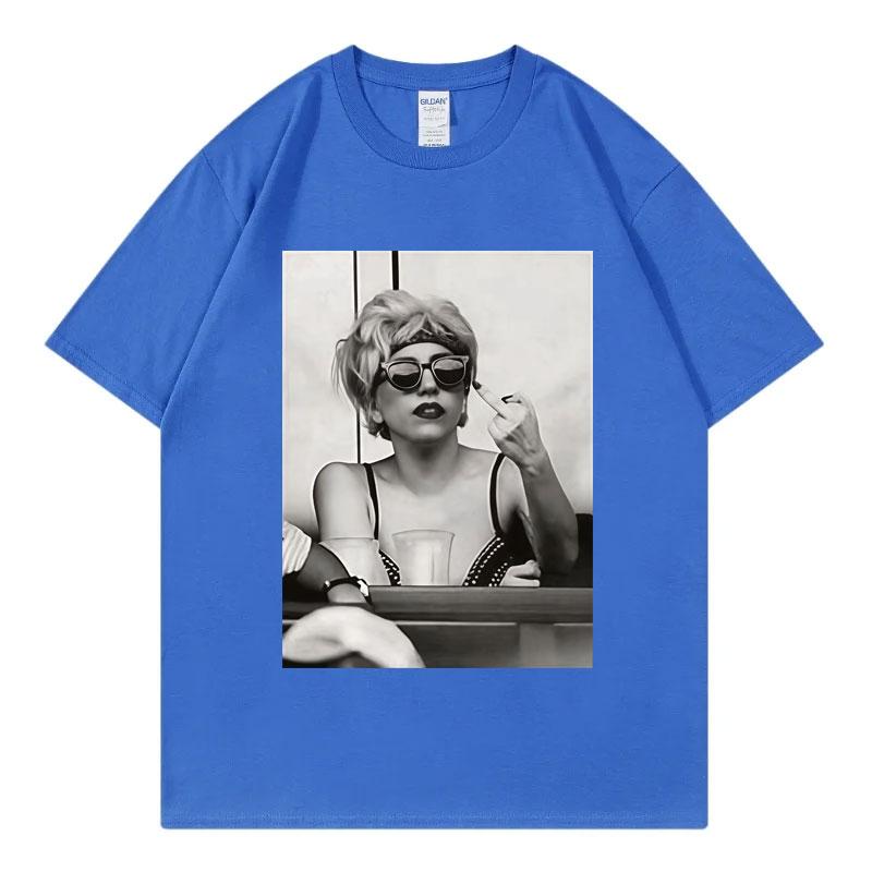 Singer Lady Gaga Merch T Shirt Men Women Clothing Harajuku Pop Music Short Sleeve Tshirt High Quality Cotton Oversized Tshirts