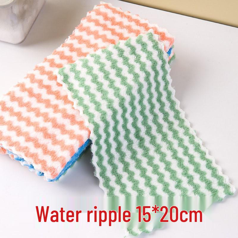 

Non-Stick Oil Dishcloth - Coral Fleece, Absorbent, Lint-Free, Scouring Pad, Hanging Kitchen Dishwashing Essential