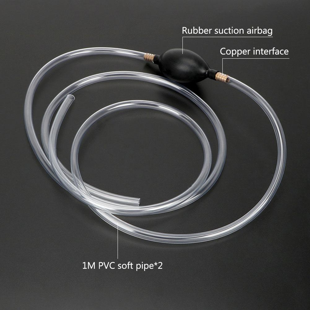 Handheld Fuel Transfer Pump Portable Fuel Transfer Suction Pumps Transparent Petrol Gas Extractor PVC Soft for Car Auto Outboard