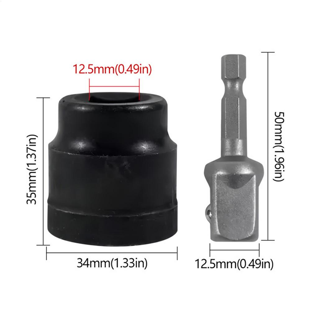 Car Jack Socket Drill Adapter Car Repair Jack Socket Heavy Duty Labour Saving Tool Quick Connect Gear for Vehicle Maintenance