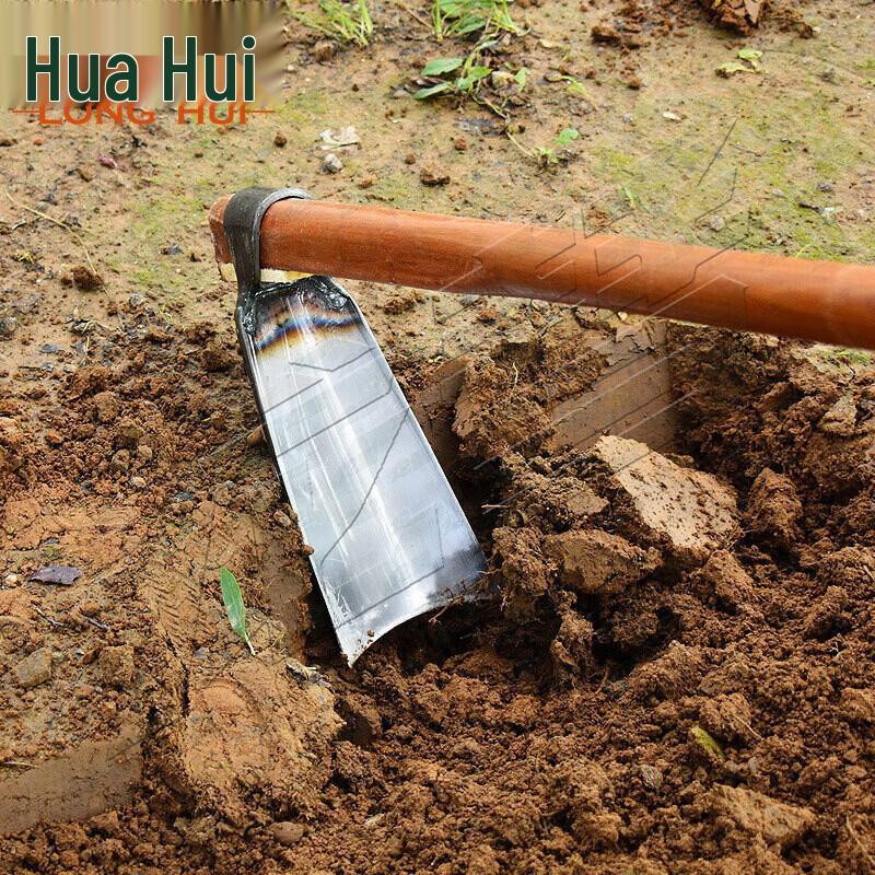 Manganese Steel Forged Hoe with Wooden Handle