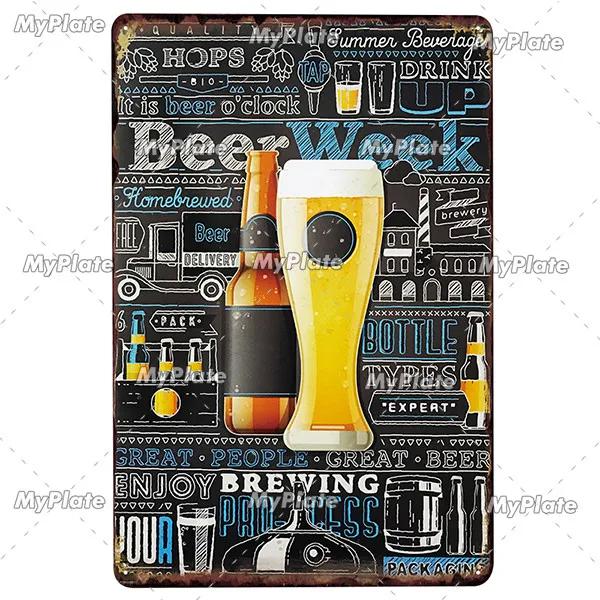 KALTEN BIER Metall Zeichen Vintage Plaque Alkohol Zinn Zeichen Platte Wand-dekor Für Bar Club Mann Cave Kunst Malerei  geschenk