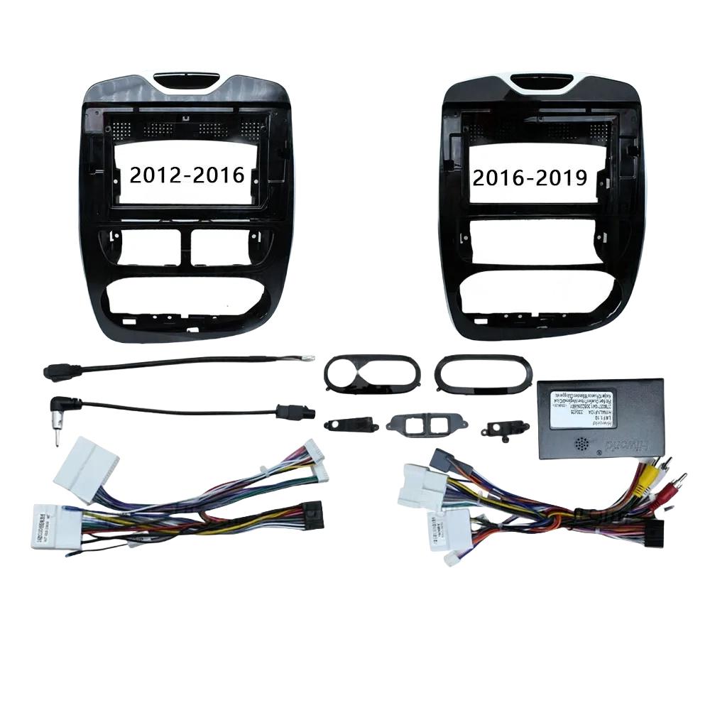For Renault Clio BH98 KH98 2012–2019 10 Inch Car Radio Fascia Frame Kit Dashboard Panel with Wiring Harness 2DIN