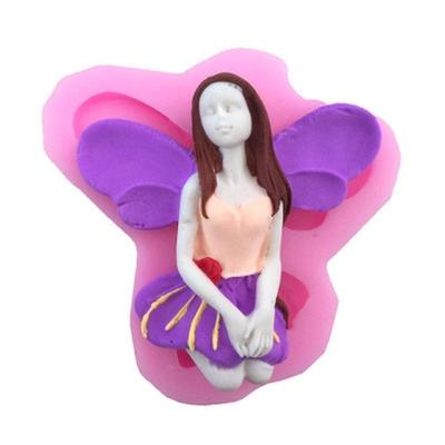 Flügel Mädchen Kuchenform Gebacken Handgemachte Seife DIY Engel Mädchen Blume Fee Form Silikonform Backwerkzeuge für Kuchen