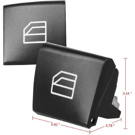 Jaronx 2PCS Driver Window Switch Button Covers Compatible with Mercedes Benz, Power Master Window Lift Switch Button Cover Caps Compatible with