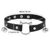 PU Leather Cat Collar Punk Bell Necklace Original Design Couples