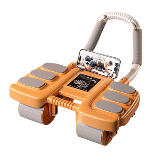 

Ролик для пресса с автоматической поддержкой локтя для мужчин и женщин, 4-колесный тренажер для пресса, фитнес-оборудование