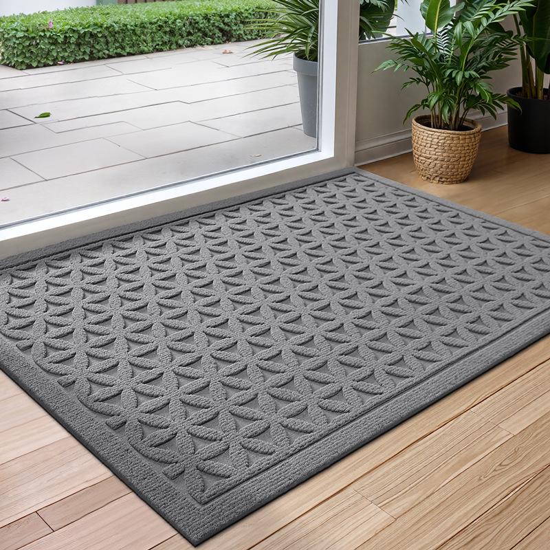 Polyester Rubber Doormat, Outdoor Door Mat, Anti-slip Floor Mats, Water-absorbent, Quick-drying, Dust-repellent, Mildew-proof