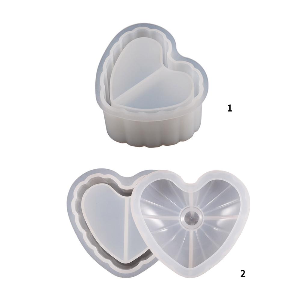 Candle Cup Jar Storage Box Container Molds Storage Box Mold Silicone Mold for DIY Epoxy Resin Trinket Holder Home Decor