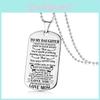 To Necklace Fashion My Son Daughter Dad Mom Dog Tag Birthday Gift For Kids