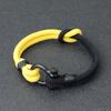Concentric Knot Men Bracelet Blue Yellow Braclet Detachable Stainless Steel Horseshoe Clasp Ukrainian Flag Color Braslet Homme