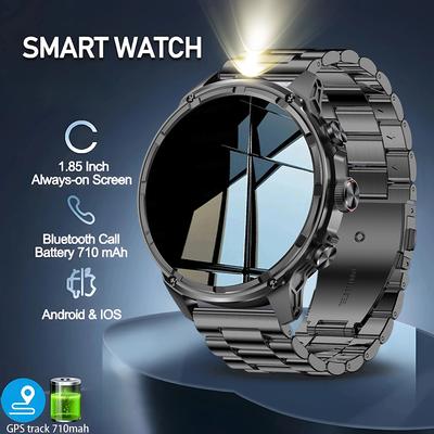 SACOSDING 1,85palcové Ultra HD chytré hodinky Svítilna Bluetooth hovory 710 mAh Velká baterie Sportovní fitness náramek smartwatch Pro Huawei Xiaomi
